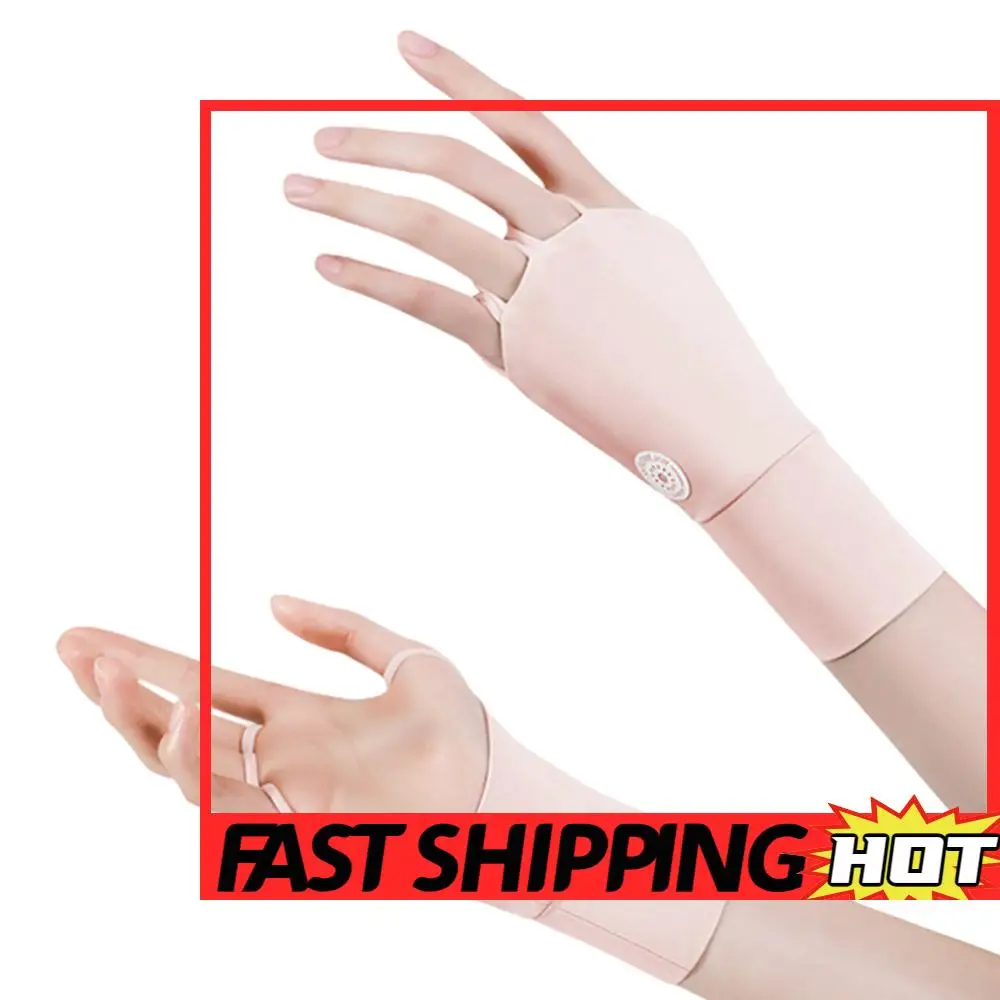 

Женские перчатки с открытыми пальцами, крутые дышащие солнцезащитные перчатки с УФ-защитой, перчатки для гольфа из ледяного шелка, полые ладони для тренировок на открытом воздухе