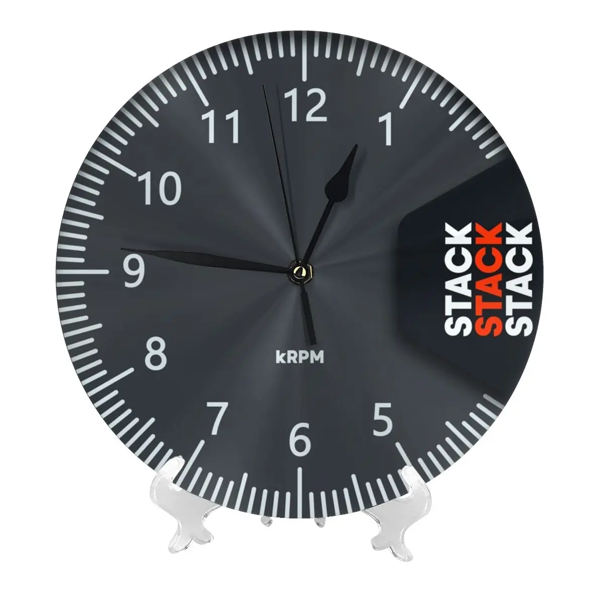 STACK Tachometer Clock Wall Clock Easy to Read Wall Mounted Clock With Silent for Home Decor