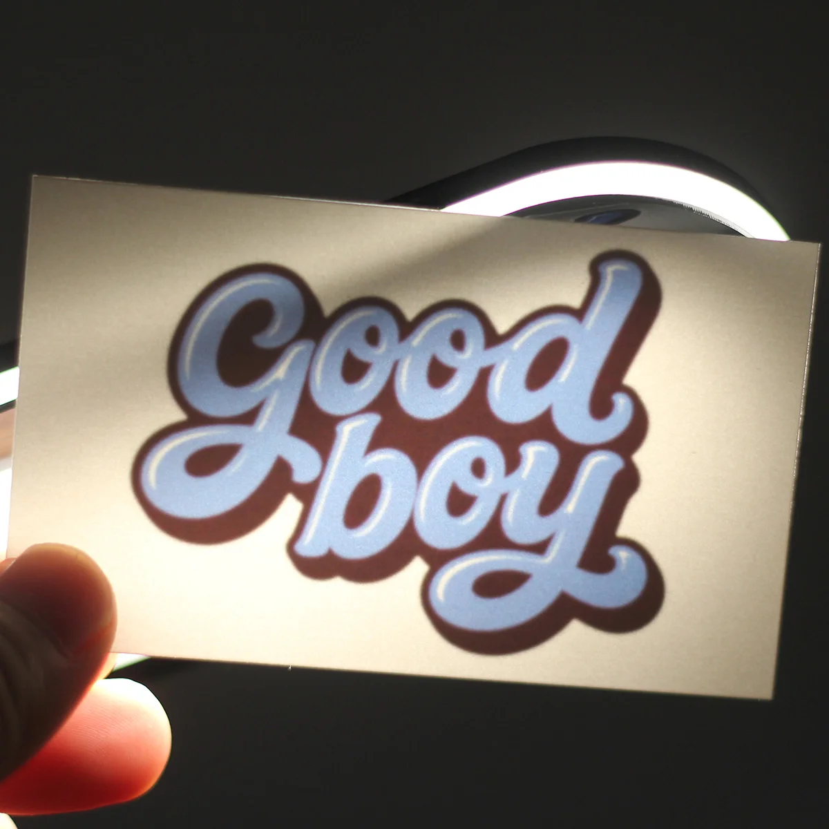 Vintage Bubble Letter Good Boy Temporary Tattoo Stickers, Retro 3D Shadow Font Body Tattoo, Waterproof Long Lasting Cute