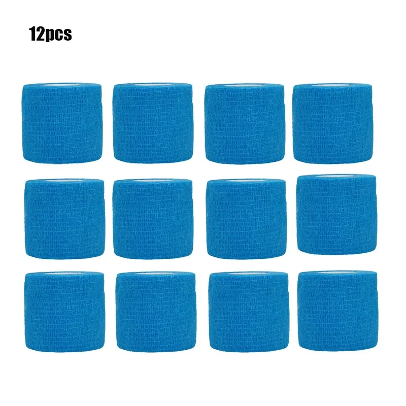 6/20PCS 5cm*5m Sports Self Adhesive Elastic Bandages Blue Wrap Tape Elastoplast For Knee Pads Finger Ankle Palm Aid Kit Pet Tool
