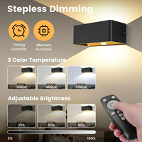 Hotel Rechargeable Indoor Wall Lamp Remote Control PIR Motion Sensor Magnetic Wall Light with 4400mah Battery Operated