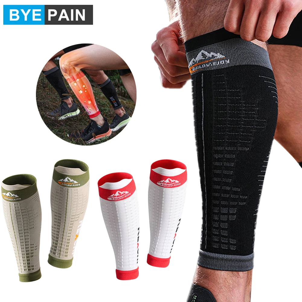 1Pair Leg Compression Sleeve,Calf Support Brace Calf Sleeve for Men Women,Footless Compression Sock for Pain Relief, Shin Splint