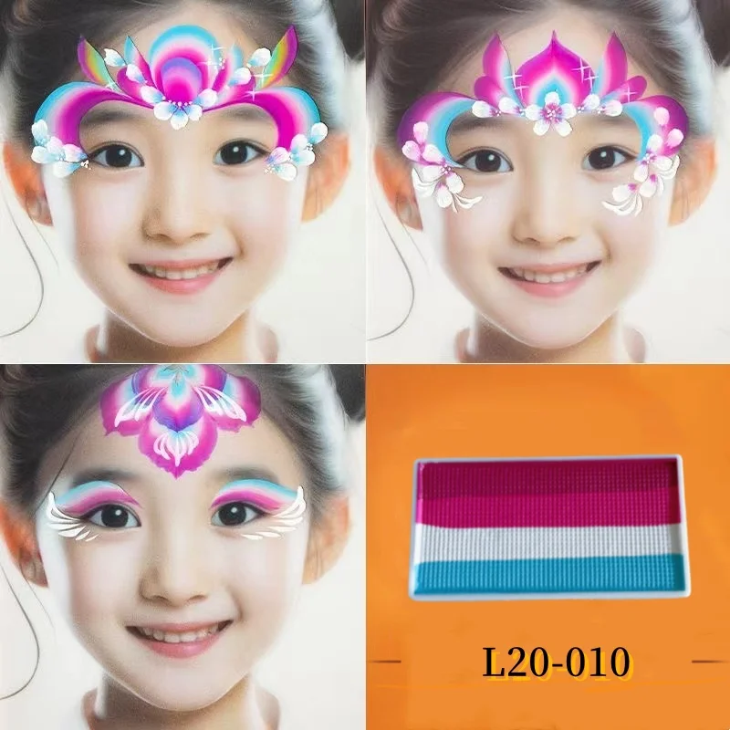 20 g Regenbogen-Split-Kuchen auf Wasserbasis, Gesichtskörperkunst, Neon-UV-Metallic-Gesichtsbemalung für Halloween, Weihnachten, DIY-Make-up für Kinder – Detail 5