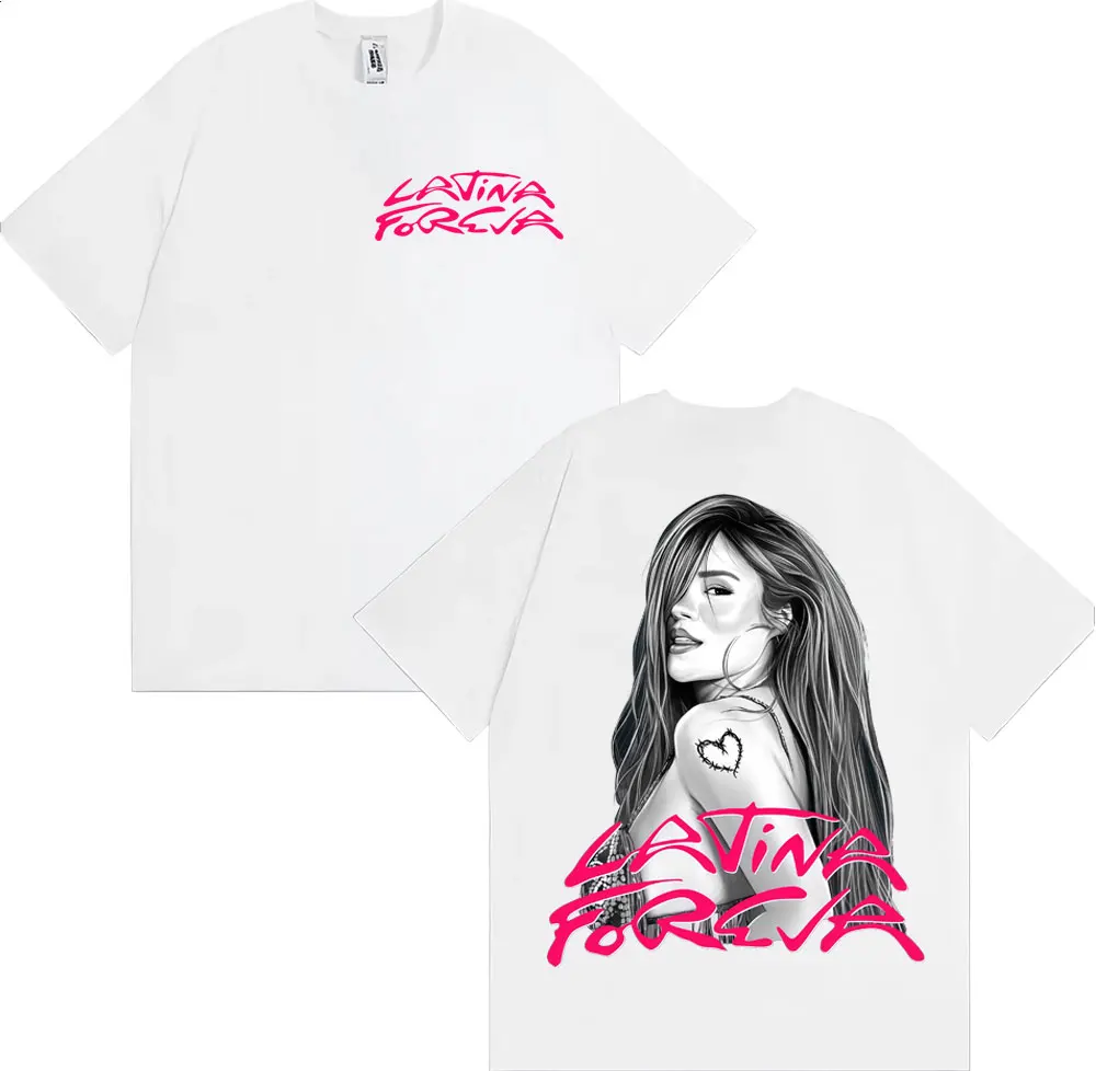 Karol G Tropicoqueta 2025 ألبوم جديد بلايز الرجال النساء الملابس خمر الهيب هوب فضفاض تي شيرت الصيف 100% القطن رائجة البيع تي شيرت #3