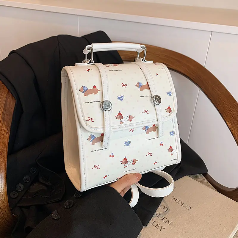 High-end Sense Niche Women's Backpack 2024 New All-match Backpack Refined Mini Travel Small Schoolbag Tote Bag Shopper Bag Bags