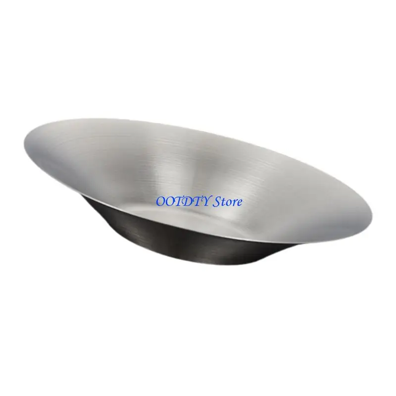 367A Contemporary 27cm Metal Fruit Salad Bowl Rustproof Snacks Dish Kitchen Essential