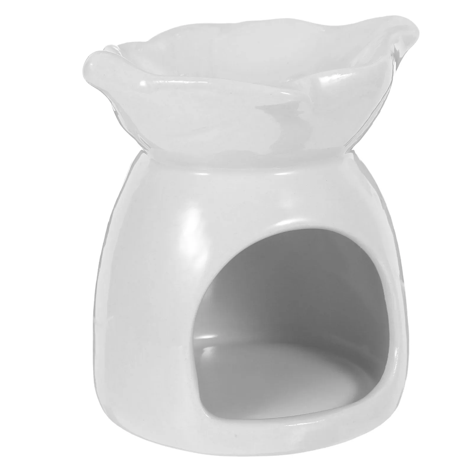 Ceramic Holder Elegant Leaf-Shaped Tea Light Oil Burner Aromatherapy Essential Oil Diffuser for Home Decor Room