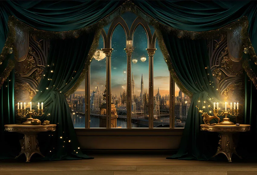 Mehofond التصوير خلفية الشتاء عيد الميلاد الرجعية نافذة الغرفة الستار عيد الميلاد الاطفال الأسرة صورة ديكور خلفية استوديو الصور