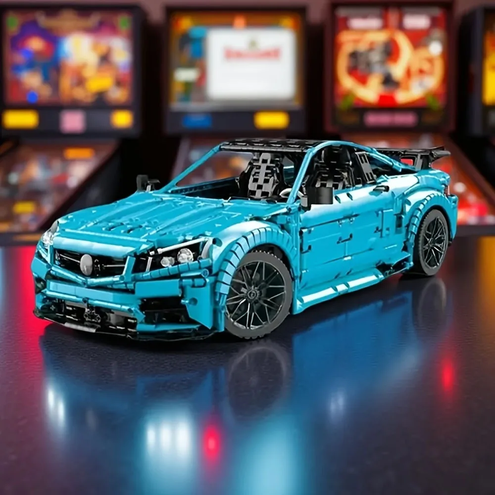 Technic 4129pcs sportwagen bouwstenen set, gedetailleerd ABS plastic model, speelgoedvoertuigmodel desktop display, kerstcadeaus