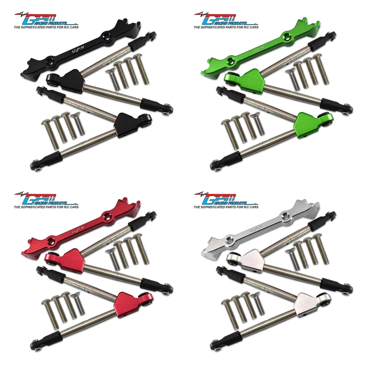 

GPM 1/10 Rustler 4X4 VXL-67076-4 TRAXXA For Alloy Front Tie Rods & Stabilizer For C Hub