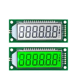 LCD Module 2.4 inch 6-Digit 7 Segment LCD Display Module HT1621 LCD Driver IC with Decimal Point White Backlight Green color