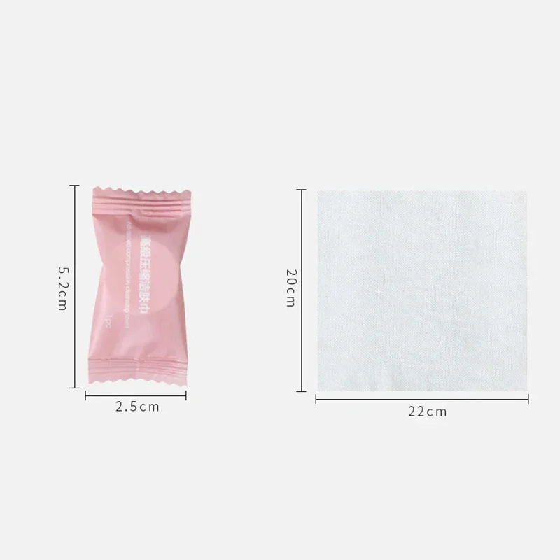 100pcs Disposable Towel Compressed Portable Travel Non-woven Face Towel Water Wet Wipe Outdoor Moistened Tissues Candy Towels