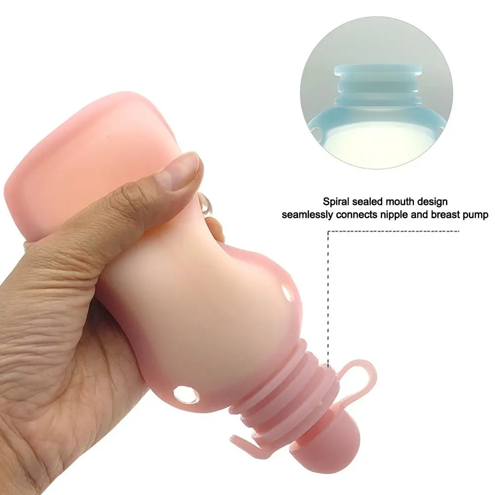 

Пищевые силиконовые пакеты для еды без BPA, емкость 150 мл, моющийся сжимаемый мешочек, многоразовые контейнеры для еды для малышей