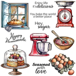 Mangocraft Kitchen Baking Accessories Cake Cutting Dies Clear Stamp DIY Scrapbooking Metal Dies Silicone Stamp For Cards Albums