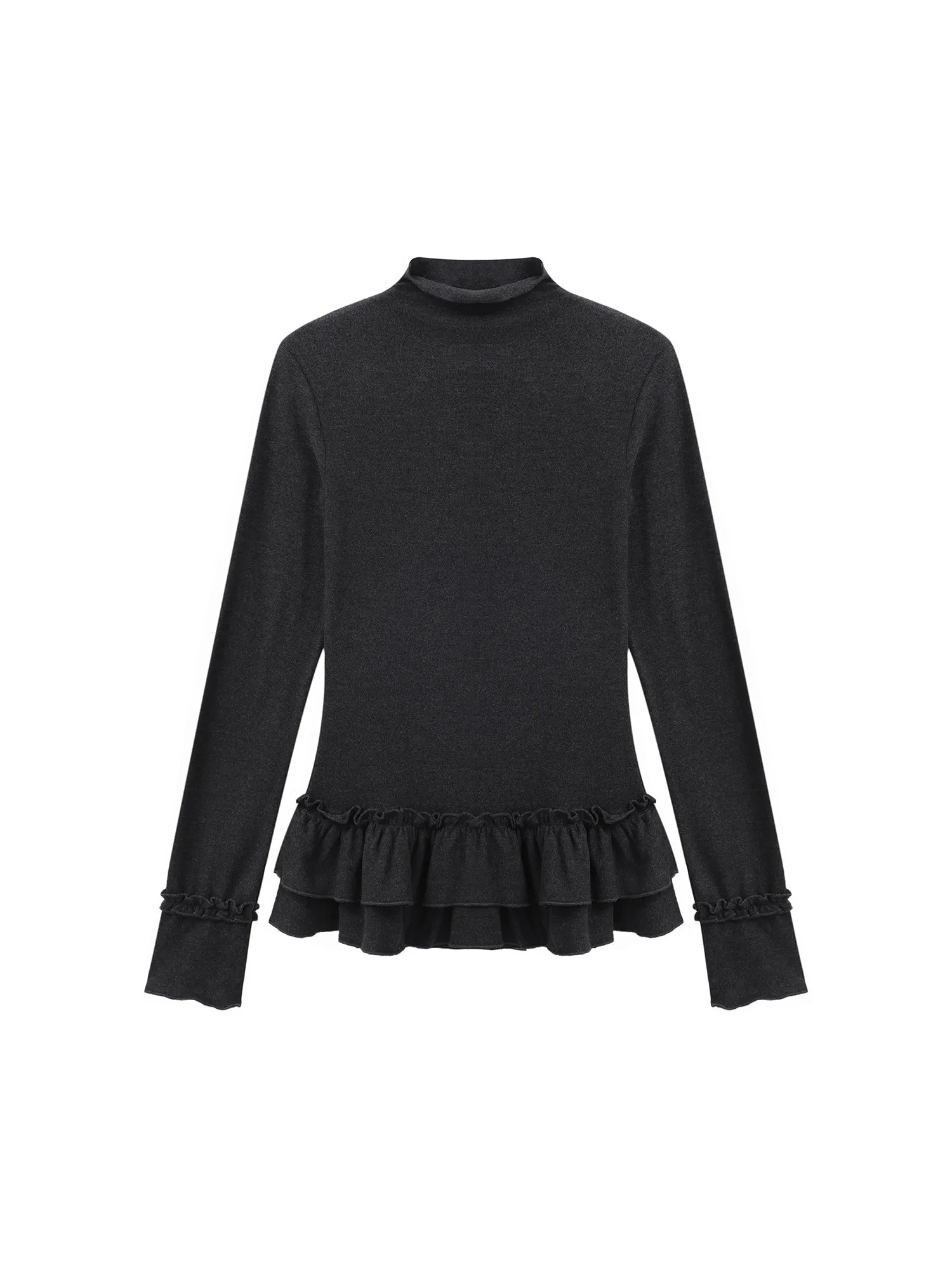 Women Brown GothicT-shirt Harajuku Y2k Tee Top 90s Vintage Long Sleeve Turtleneck T-shirts Emo 2000s Clothes 2026 Autumn