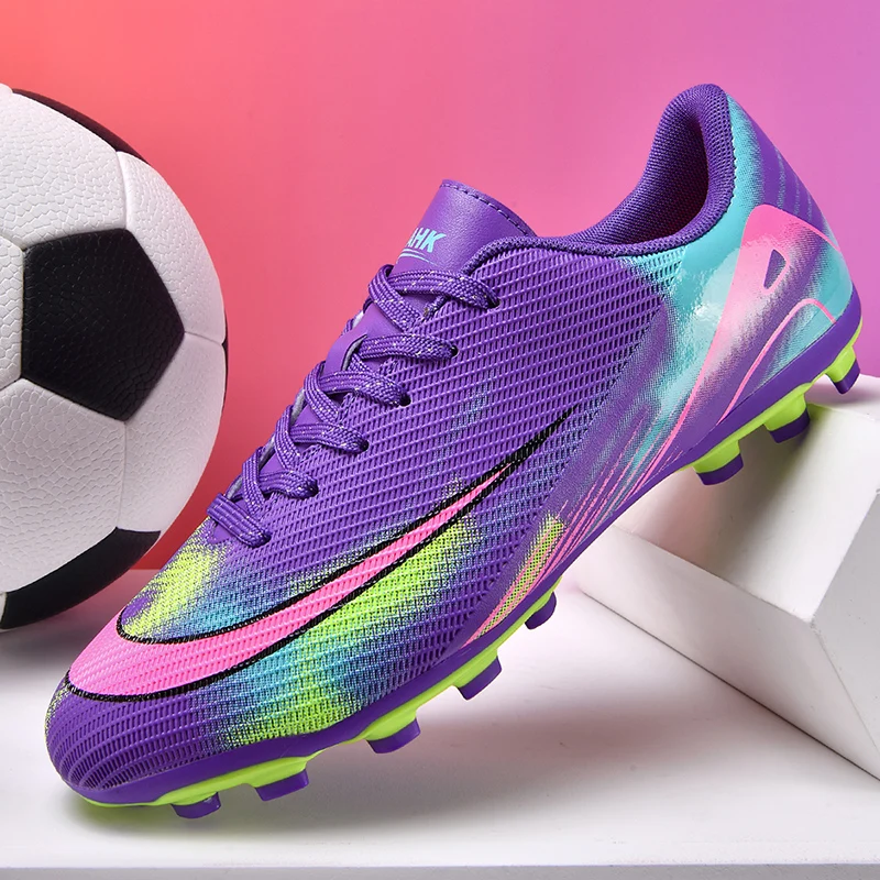 

New Men Soccer Shoes Long Spikes Adult Breathable Match Cleats Comfortable Football Boots Outdoor Sport Training Boys Non Slip