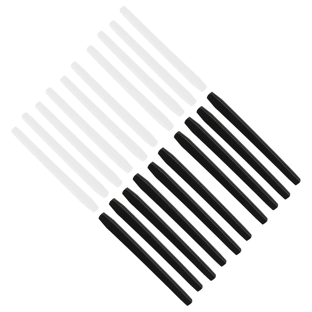 40 قطعة من أطراف نهاية النظارات من السيليكون البديل المضاد للانزلاق، أغطية معبد أسود وأبيض، واقيات الساق للرياضات الخارجية