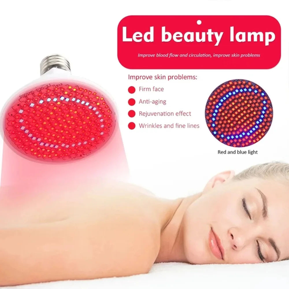 Blaues Rotlichttherapie-Rotlichttherapiegerät für das Gesicht, Anti-Aging, Straffung, Straffung, Faltenentfernung, Durchblutung