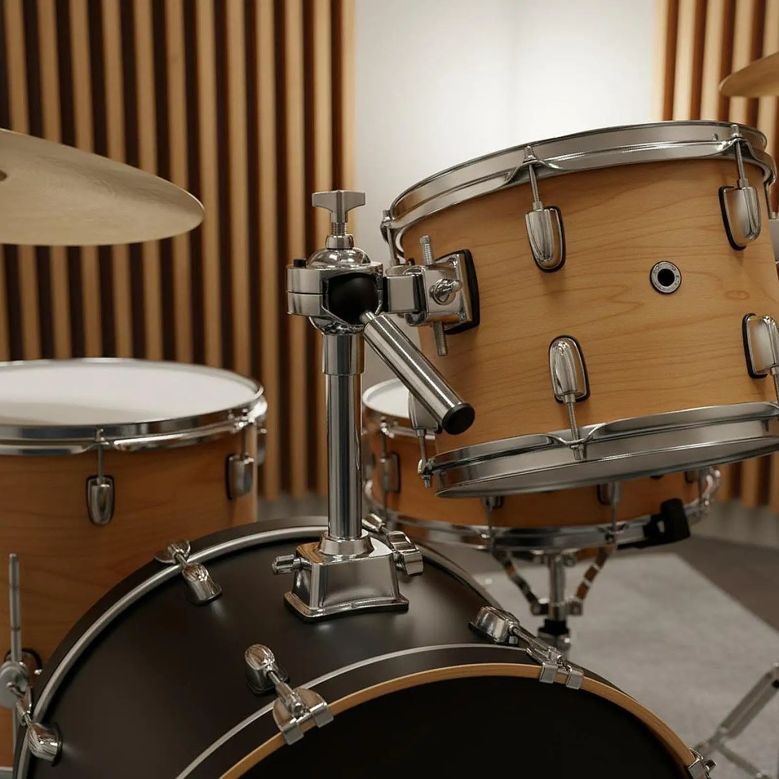Rack Tom Mount Drum Secure Locking Black Ball Tom Holder Drum Parts and Hardware for Stage and Studio