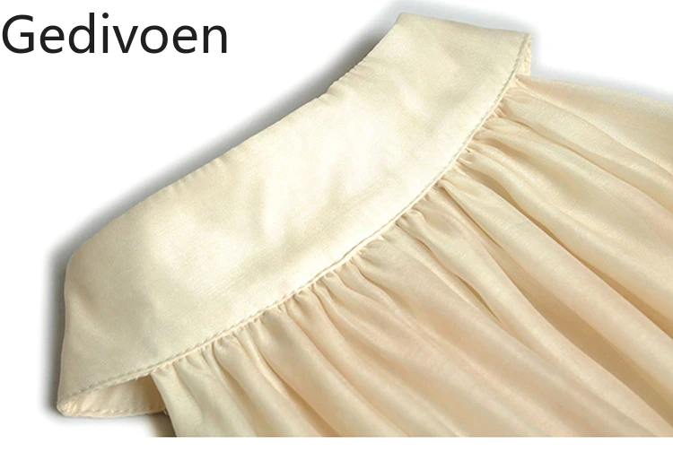 Gedivoen-Vestidos Compridos Femininos com Gola de Suporte, Contraste Bodycone, Pescoço Montado, Senhora do Escritório, Designer de Moda, Verão