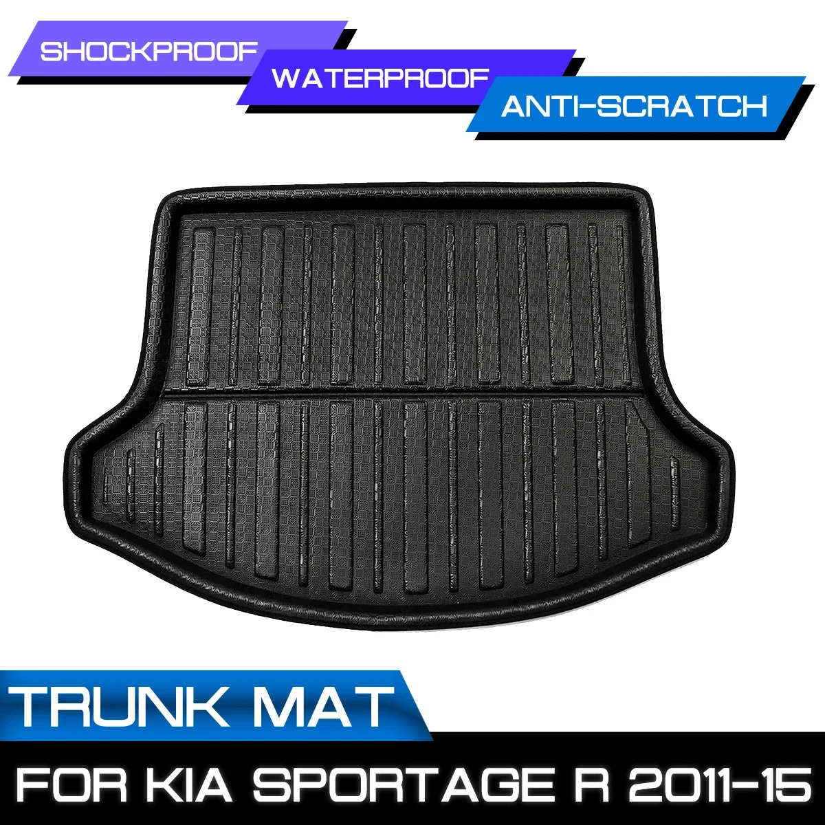 For Kia Sportage R 2011 2012 13 14 2015 Rear Floor Trunk Cargo Boot Liner Car styling Accessories Interior Waterproof Floor Mat