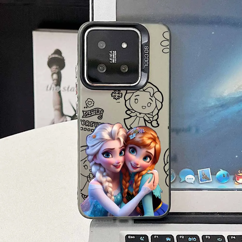 Frozen Elsa Princess Disney Cover For Apple iPhone 17 16E 16 15 14 13 12 mini Pro Max Plus Silicone Colorful Silver Phone Case