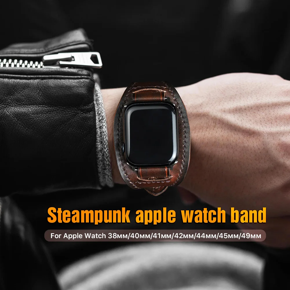 ติดต่อครอบครัว Luxury Punk สร้อยข้อมือสำหรับสายคาด Apple Watch 38/40/41/42/45/49มม.สายคล้องคอ IWatch Series 8 7 6 5 5 5 5 5 5 SE