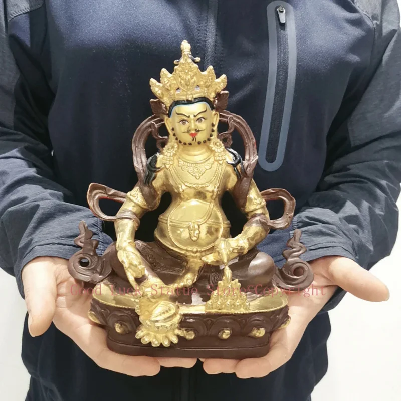 

Wholesale Tibet Buddha statue copper gilding Yellow Jambhala fortune god Buddha statue Family bring good luck Recruit wealth