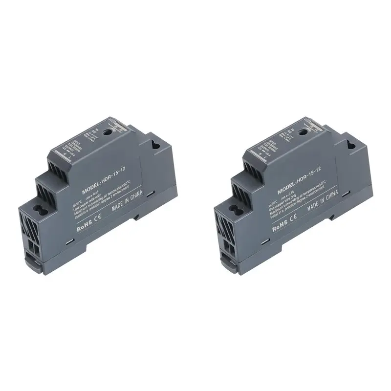 【ornament】2x-din-レール電源装置-12v-dc-125a-15w、入力-100-240v-ac-50-60hz-din-レール変圧器