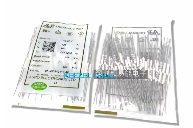 Resistance Temperature Fuse P3-F 125°C 2A 250V JET 5 pieces      10PCS -1lot