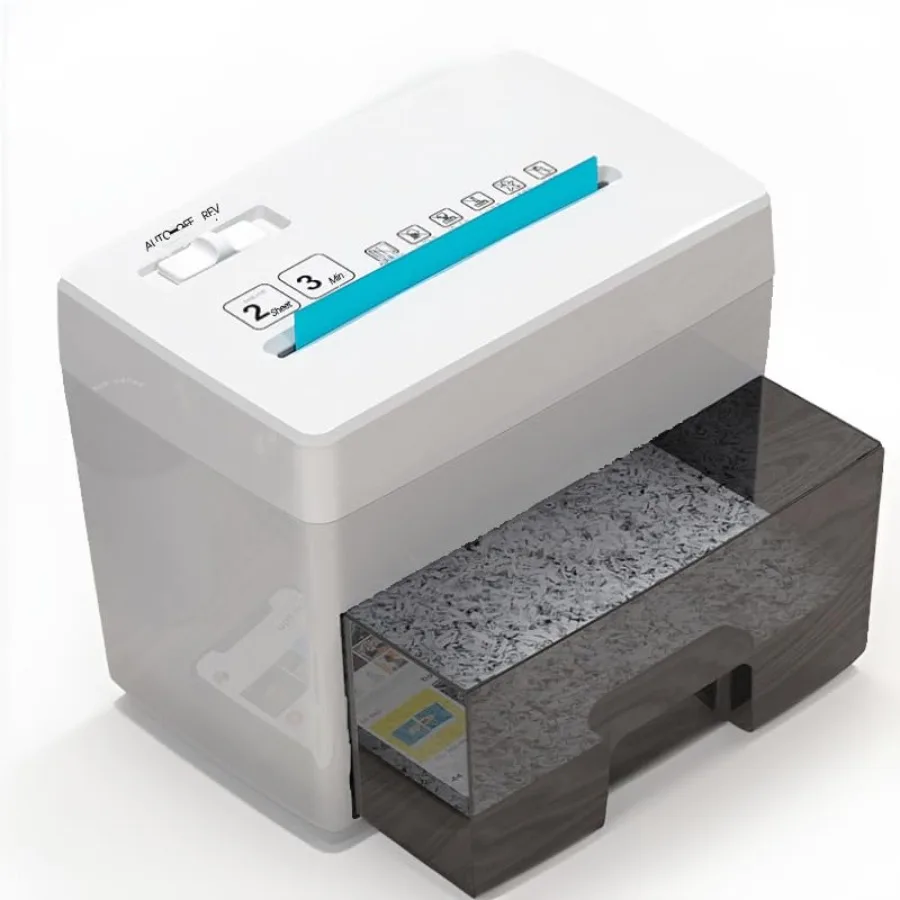 

Мини-шредер для бумаги с микрорезкой для домашнего офиса - электрический настольный уничтожитель документов с перекрестной резкой для конфиденциальных документов