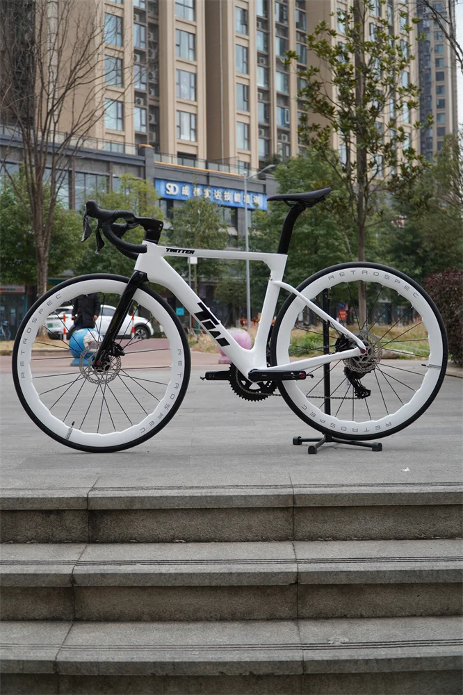 

2025TWITTER R15pro Electronic Shifting EDS-2*14Speed T1000 Carbon Road Bike Hydraulic Disc Brakes 44/46/48/50/52/54/56cm bicycle