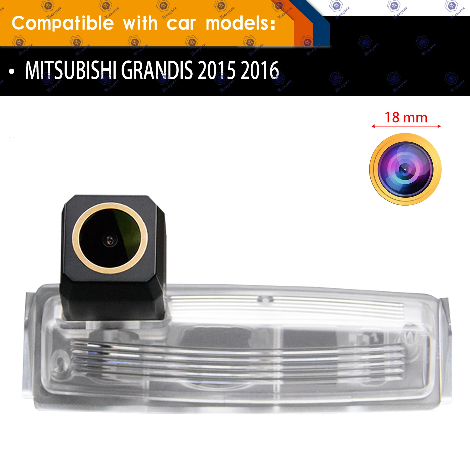 HD 1280x720p Rear View Parking Camera for MITSUBISHI GRANDIS 2015 2016, Reversing Backup Night Vision Waterproof Gloden Camera