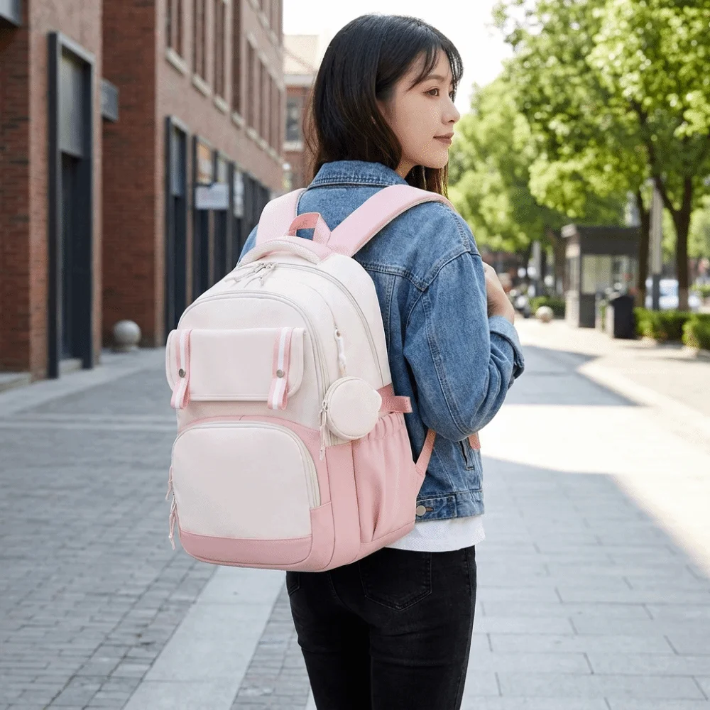 Fashion Oxford cloth Student Backpack Korean Style Multiple Pockets Student School Bag Large Capacity Harajuku Shoulders Bag