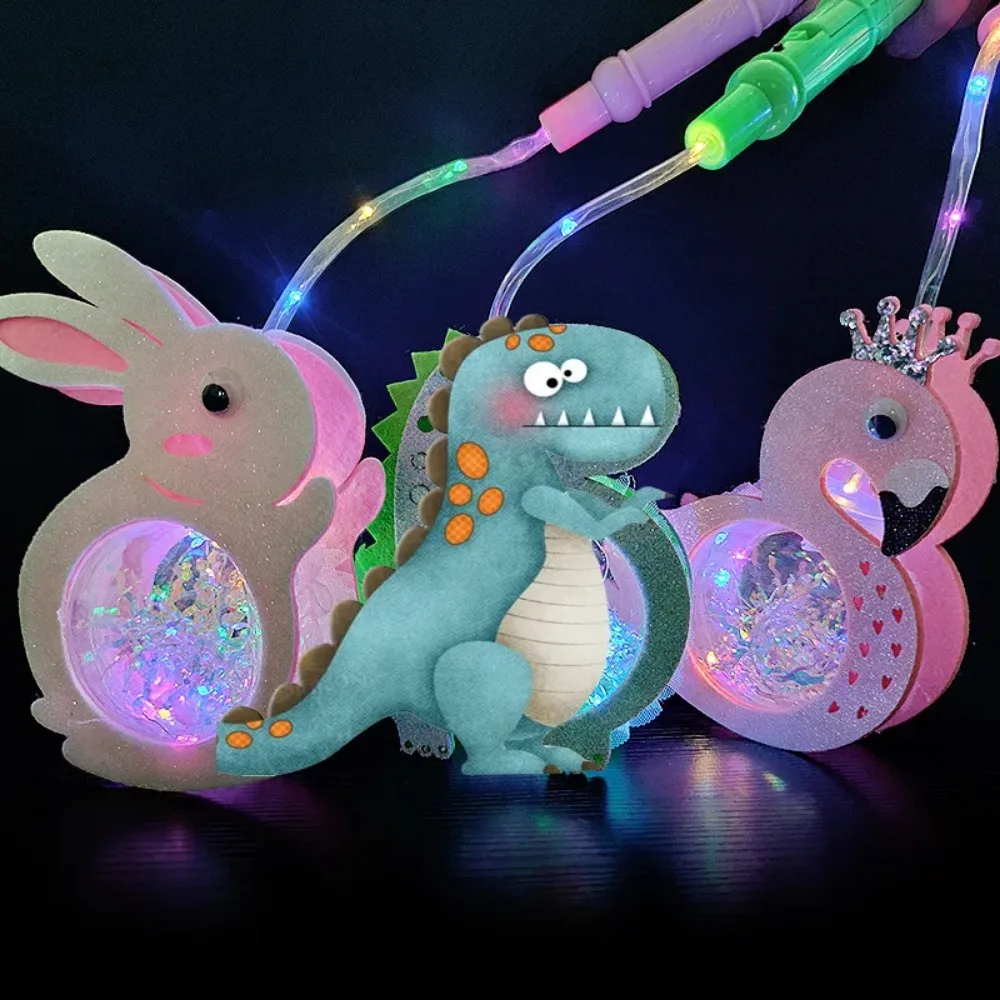 Chinese Lantern Portable Dinosaur Rabbit Decor Lamp Children Toy Lamp Mid-Autumn Festival Spring Festival New Year Gift