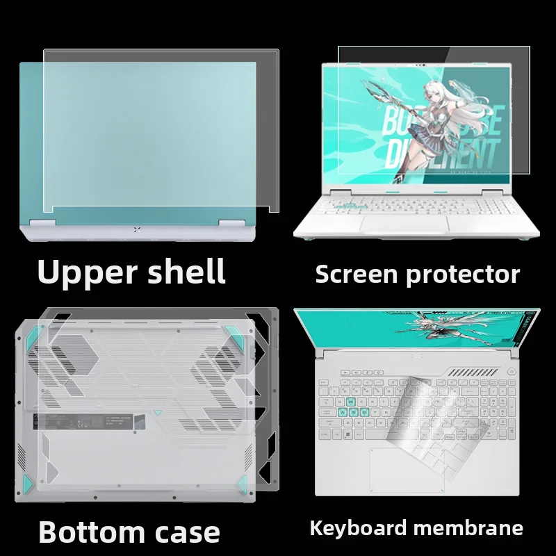 2025 ASUS TUF Gaming F16/A16 Capa protetora de computador FA608 Capa corporal FX608 Capa protetora anti-queda e anti-colisão