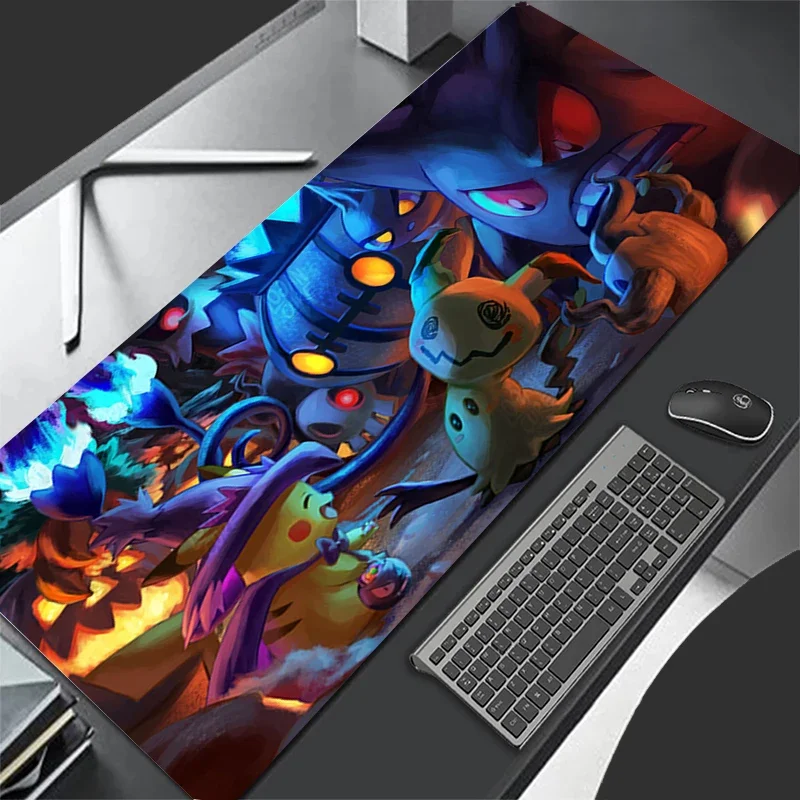 High Quality PU Leather Mouse Pad Anime Pikachu Gaming Keyboard Pad Mousepad Pokemon Mimikyu Mouse Pads Laptop Extended Desk Mat