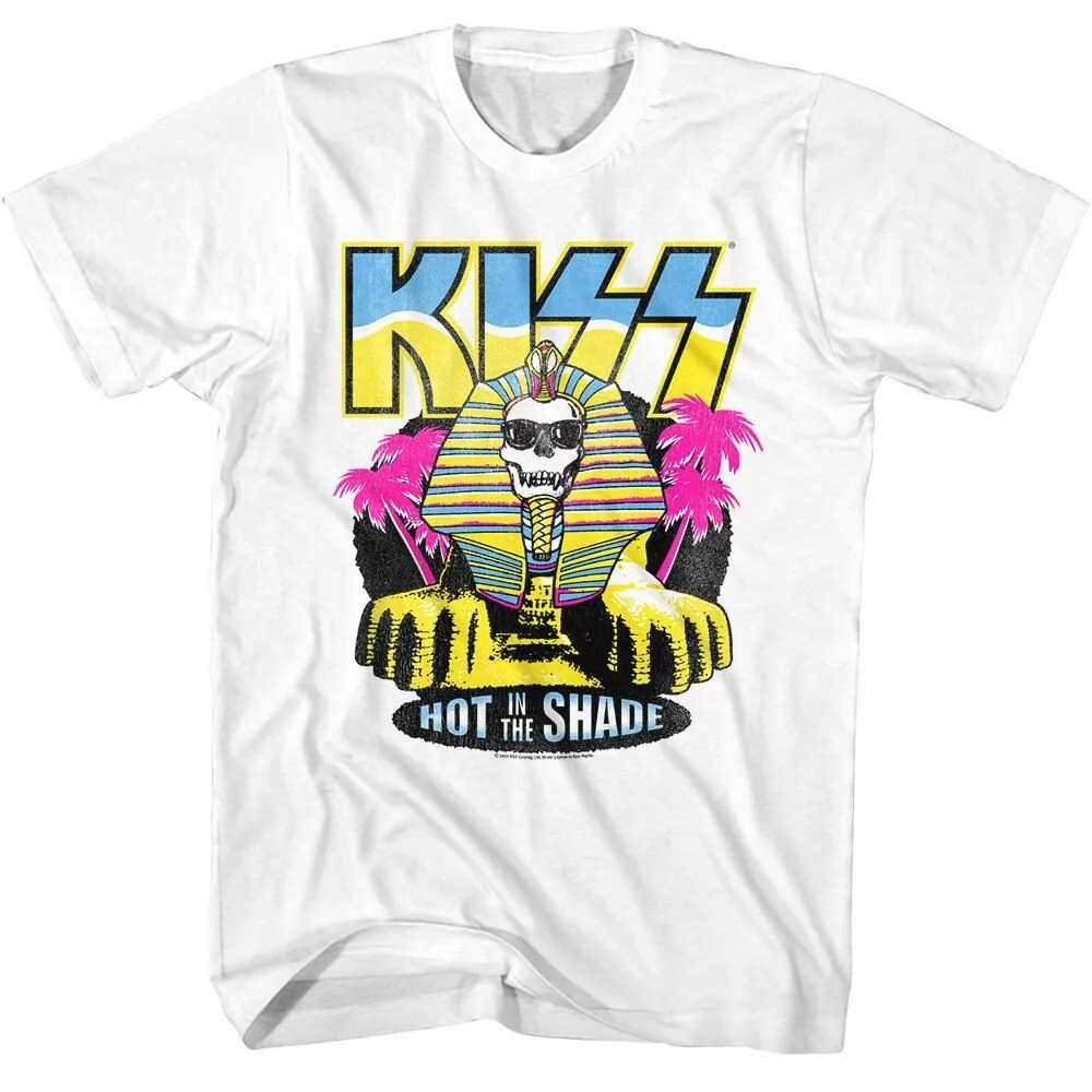 Kiss Hits Skull Sphinx White Adult T Shirt