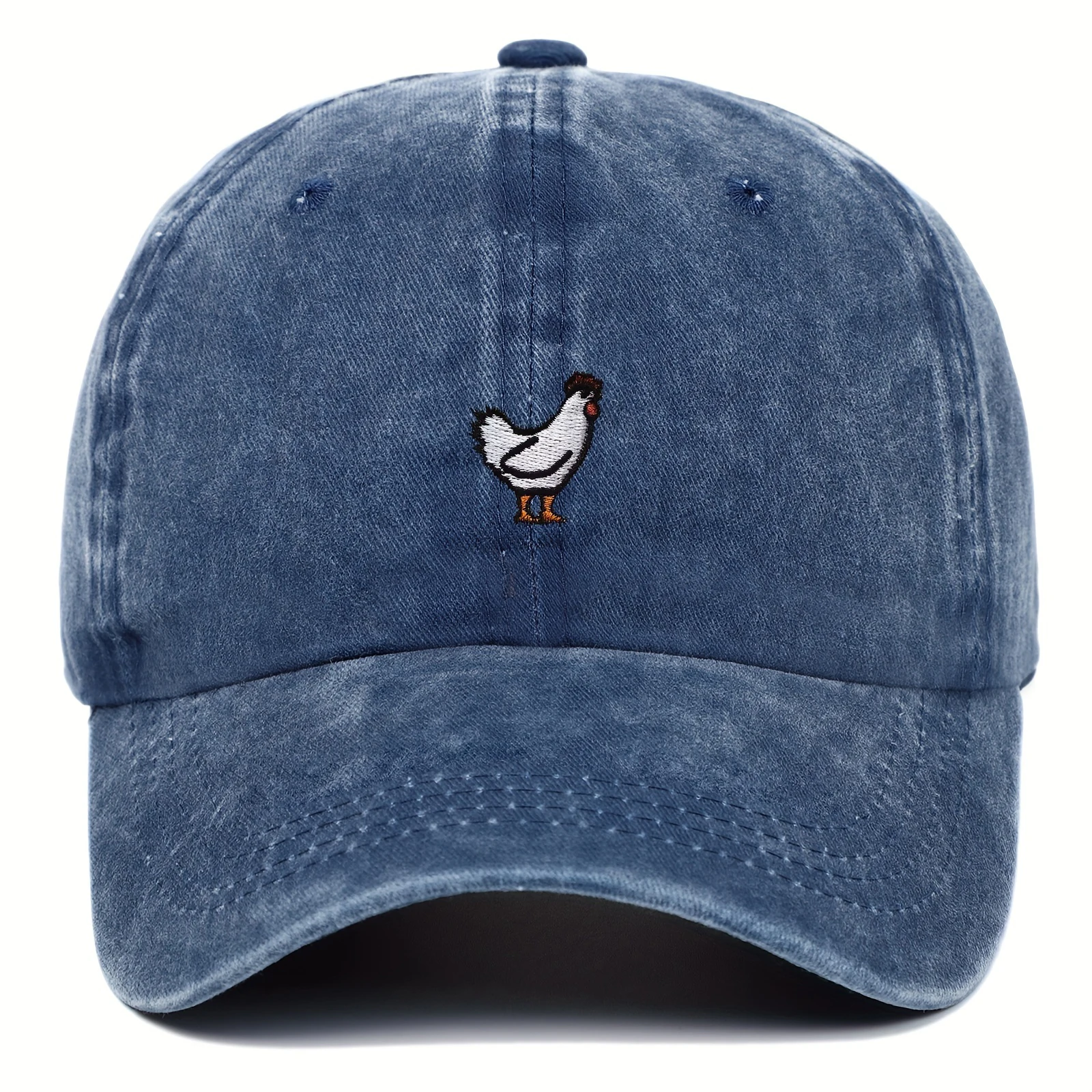 Trendy and Versatile Chicken Patterned Embroidered Baseball Cap Multifunctional Adjustable Dad Hat Men and Women Outdoor Sun hat