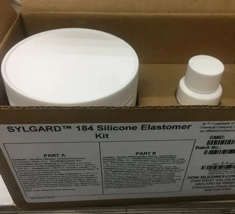 DC184 PDMS الغراء البصري Dow Corning 184 واضح Polydimethylsiloxane مرنة بوتينغ الغراء