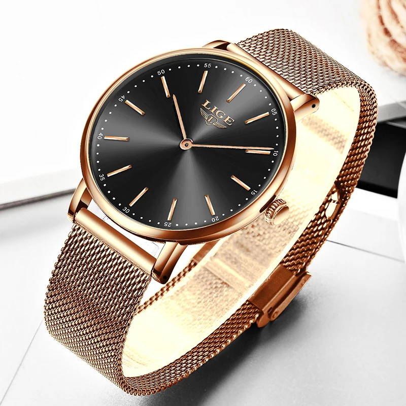 Luxury Rose Gold Watch Women Bracelet Watches Top Brand Ladies Casual Quartz Watch Steel Women's Wristwatch Montre Femme Relogio