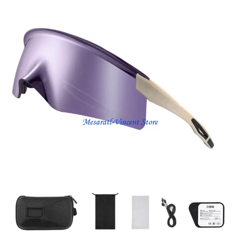 A70F Stilvolle, vielseitig einsetzbare Biker-Brille mit verbesserter Klarsicht- und Schlagfestigkeit. Fahrradbrille aus für den – Detail 4