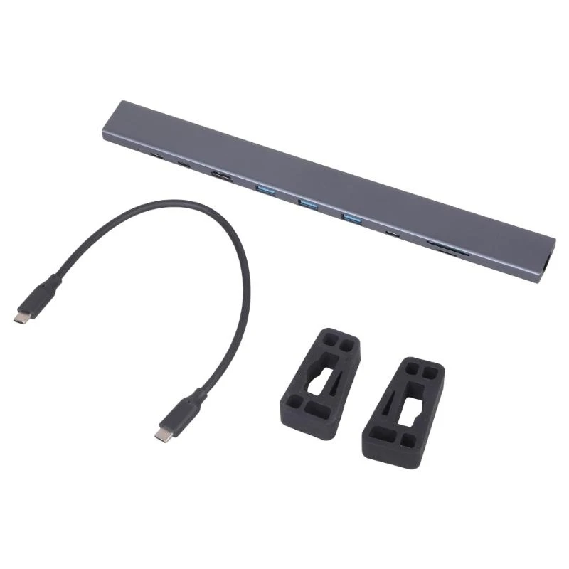 

D7YC 9 in 1 USB C Hub 4K60Hz Video Transfer PD100W 1000M Rj45 Ethernet and 10Gbps Data Transfer Multiple Devices Compatible