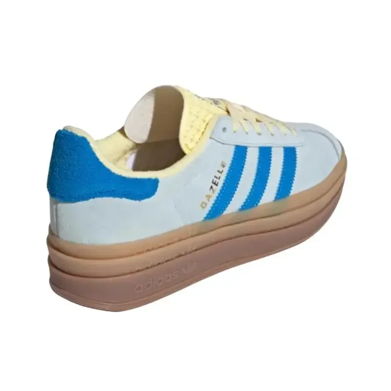 أديداس أوريجينالز غزال جريئة عدم الانزلاق الارتفاع زيادة النساء أحذية التزلج أحذية رياضية كاجوال أزرق أصفر IE0430
