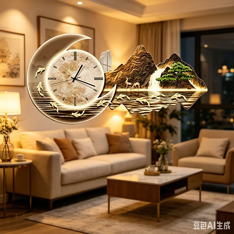 Big Size Creative Clock Wall Interior Fashion Living Room Luxury Lounge Wall Clocks Aesthetic Orologio Da Parete Home Decor