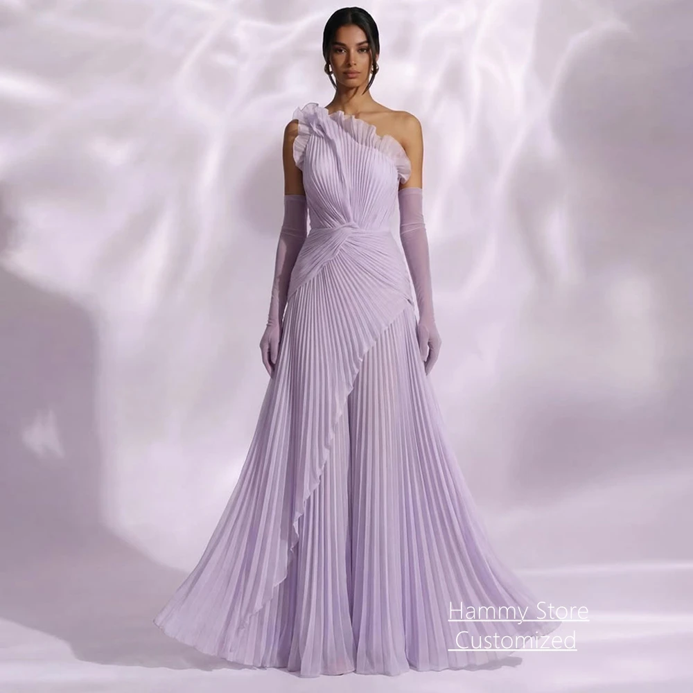 Maßgeschneidertes Abendkleid, sexy, schulterfrei, ärmellos, plissiert, Chiffon, bodenlang, A-Linie, Abendkleid, Brautjungfern-Partykleider