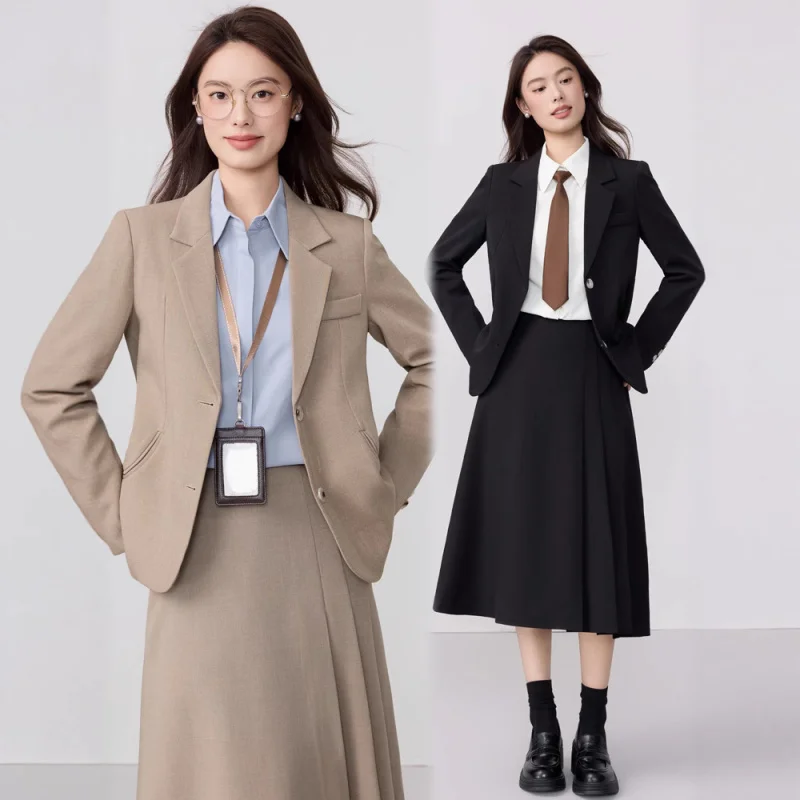 

Women's Autumn Suit Set2025New Professional Wear Elegant Workwear College Student Interview Formal Dress Set Work Uniform
