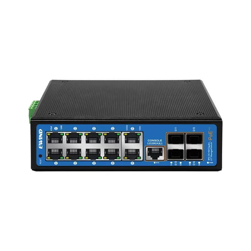 Full Gigabit Industrial L2+ Management PoE Switch 1000Mbps Metal Enterprise Managed Ethernet POE Switch for CCTV/IP Camera