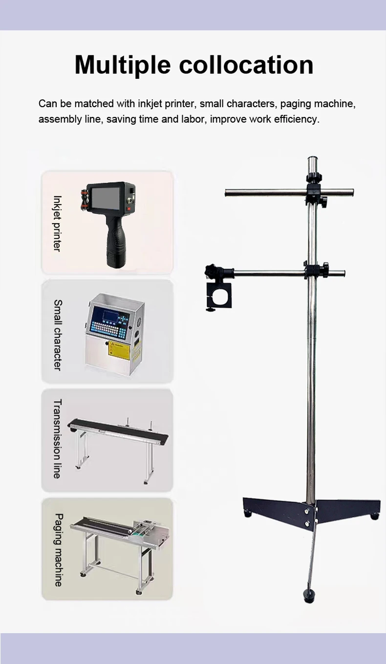 120cm Handheld Inkjet Printer Brackets Stainless Steels Stand Holder for Printin