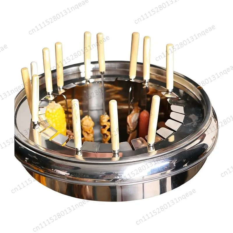 Outdoor Stainless Steel Hanging Barbecue Grill Folding Cart Remote Control Smokeless Charcoal Multi-person Barbecue